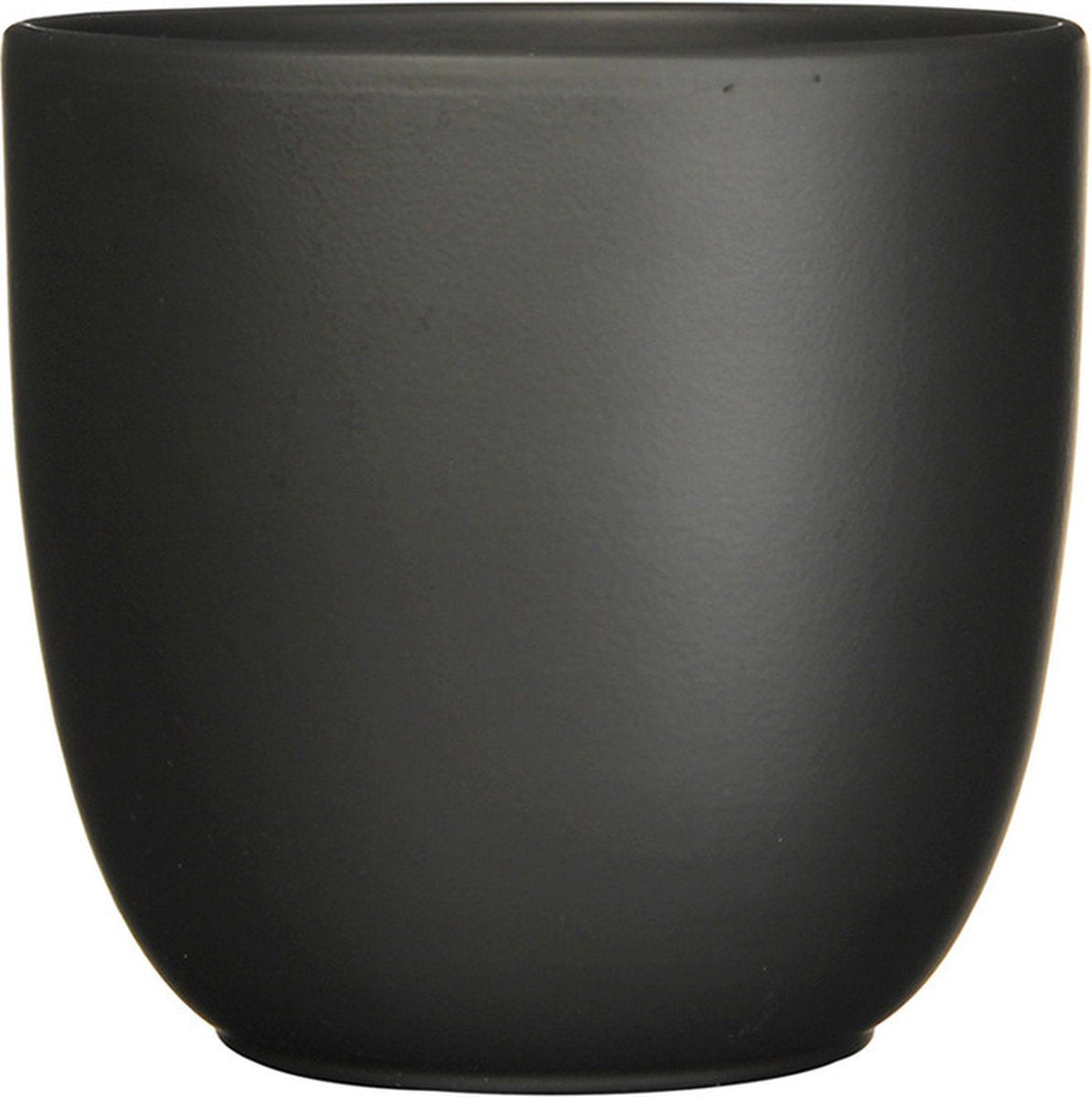 Mica Decorations Plantenpot Tusca - 2x - Zwart - Keramiek - Mat - D19.5/H18.5 Cm
