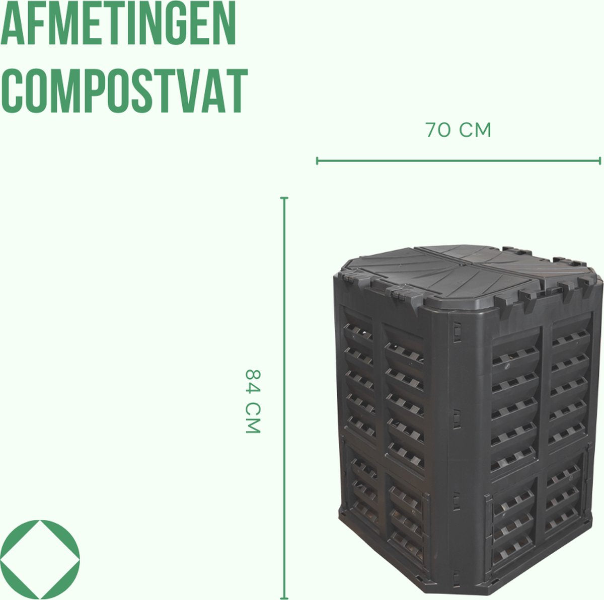 Compostvat - 360 Liter - Compostbak - Composter - Afval Recyclen