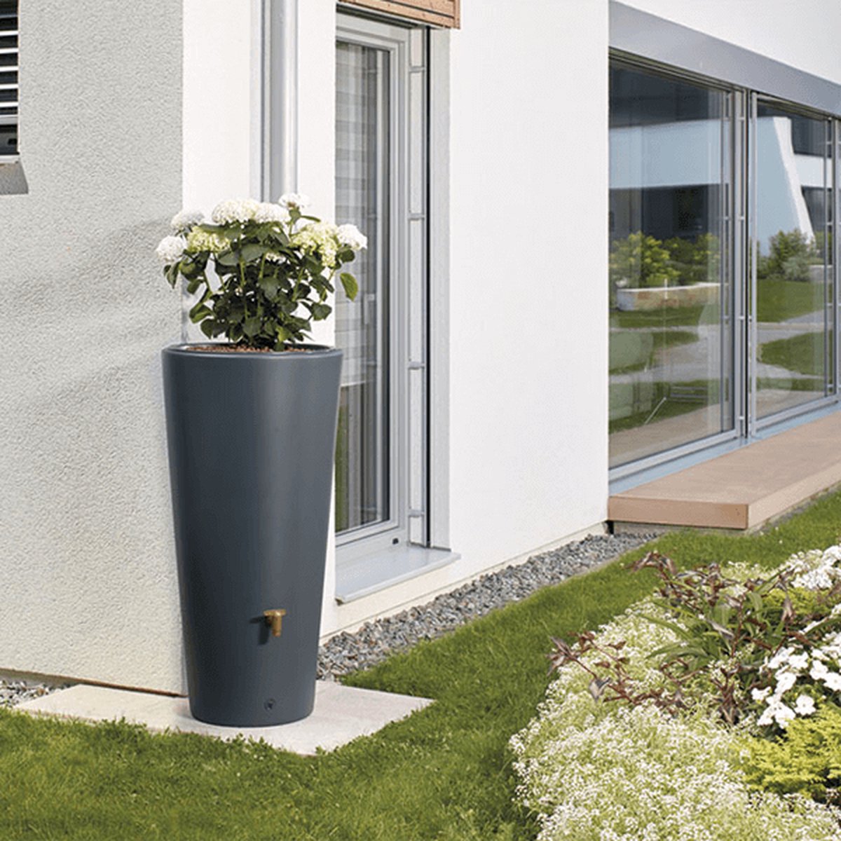 Garantia Regenton Vaso 220 Liter - 2 In 1 + Plantenbak + Vulautomaat
