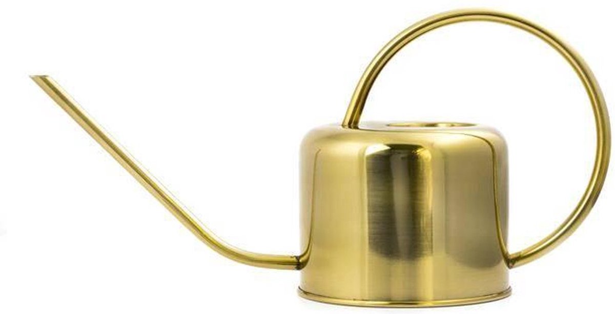Gieter - Goud - 1 Liter - Retro - Gietertje - Kleine Gieter Voor Binnen En Buiten - 1 Liter - Plantengieter Tuingieter Bloemengieter Mini Klein Metaal Binnenplantjes Gietertjes Tuingieters Vintage Kamerplanten Buitengieter Binnenshuis