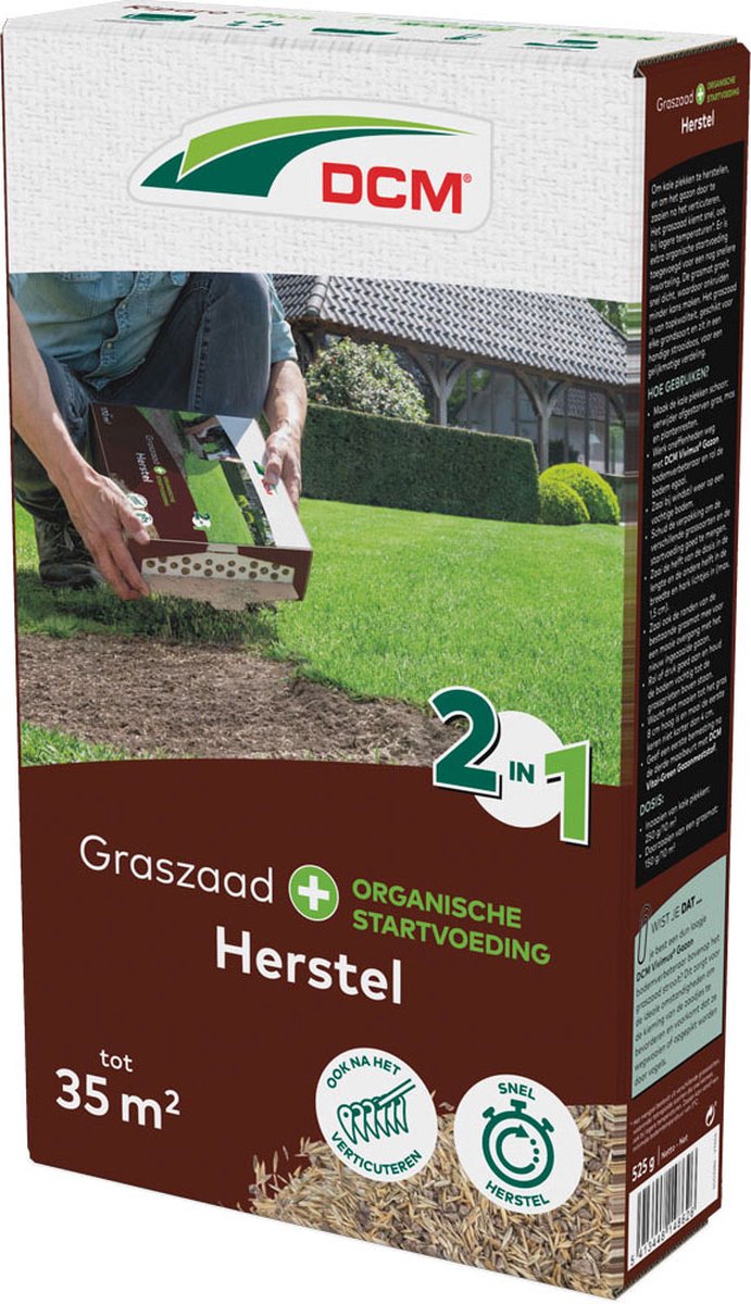 DCM Graszaad Plus Herstel - 525g Voor 35m²