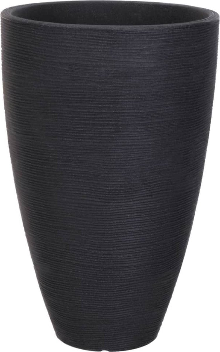 Pro Garden ProGarden Bloempot Geribbeld 40x60 Cm Antracietkleurig