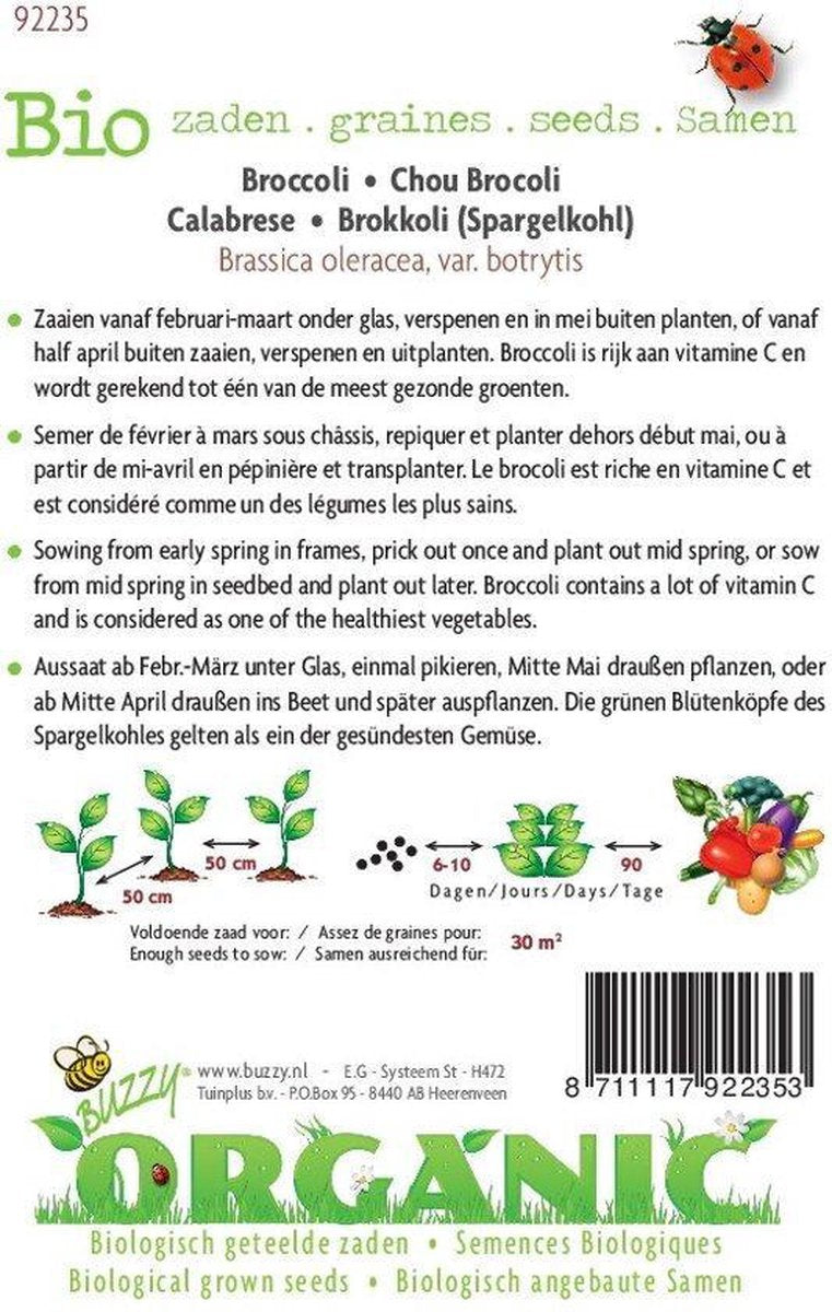 Buzzy® Organic Broccoli Groene Calabrese (BIO)