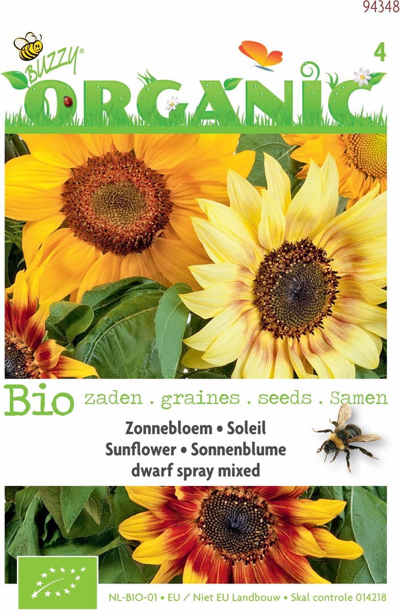 Organic Zonnebloem Compact Spray Mix Laag (BIO) - Inh.: 1 Gram