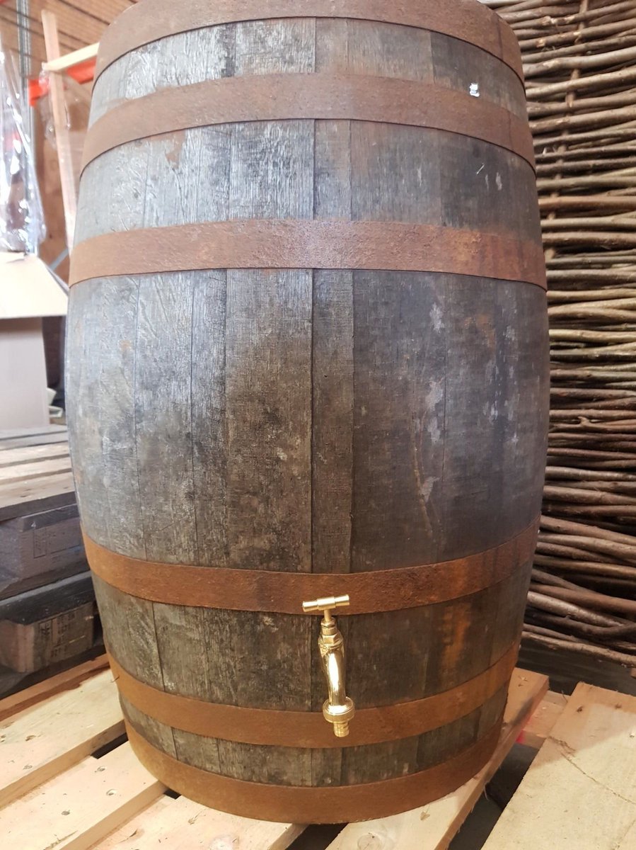 Houten Regenton Met Waterkraan - 190 Liter