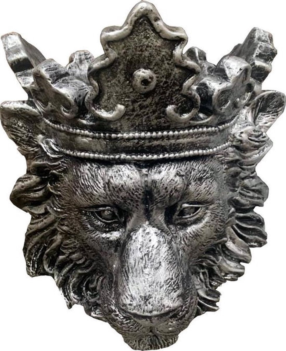 Bloempot Leeuw - Lion - Clarence - Zilver Silver - Plantenbak -plantenpot - Vaas - Binnen -overkapping - Plant -bloem - Boeket