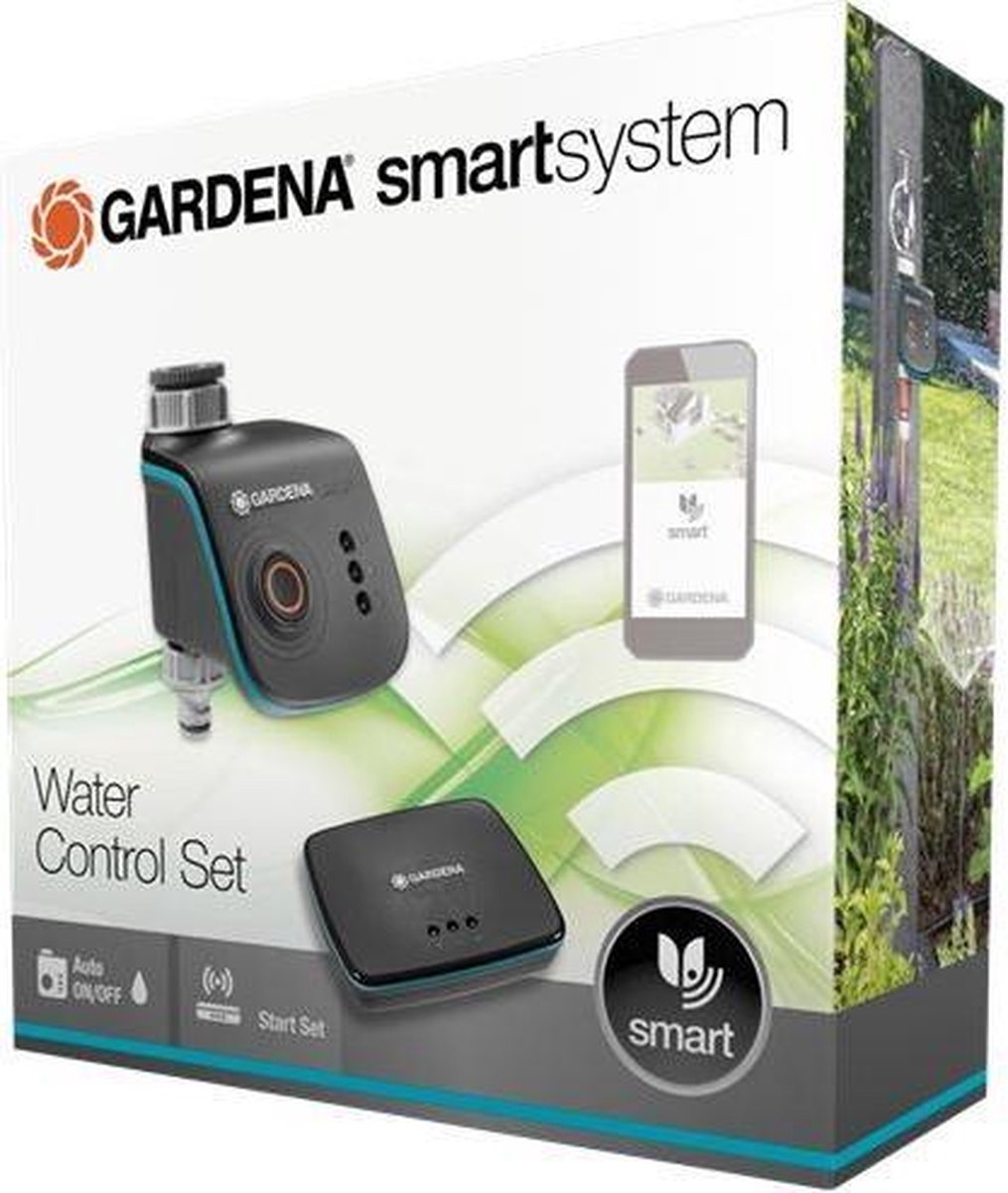  GARDENA - Smart Water Control Set Besproeiingscomputer - 1min Tot 10u - 6 Besproeiingen Per Dag