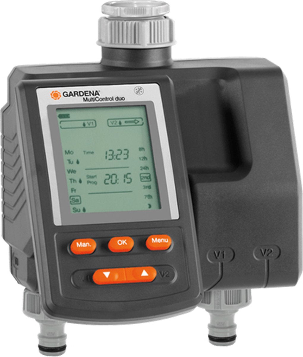  GARDENA Besproeiingsomputer MultiControl Duo - 3 Besproeiingen Per Dag - 1min Tot 3u 59min.