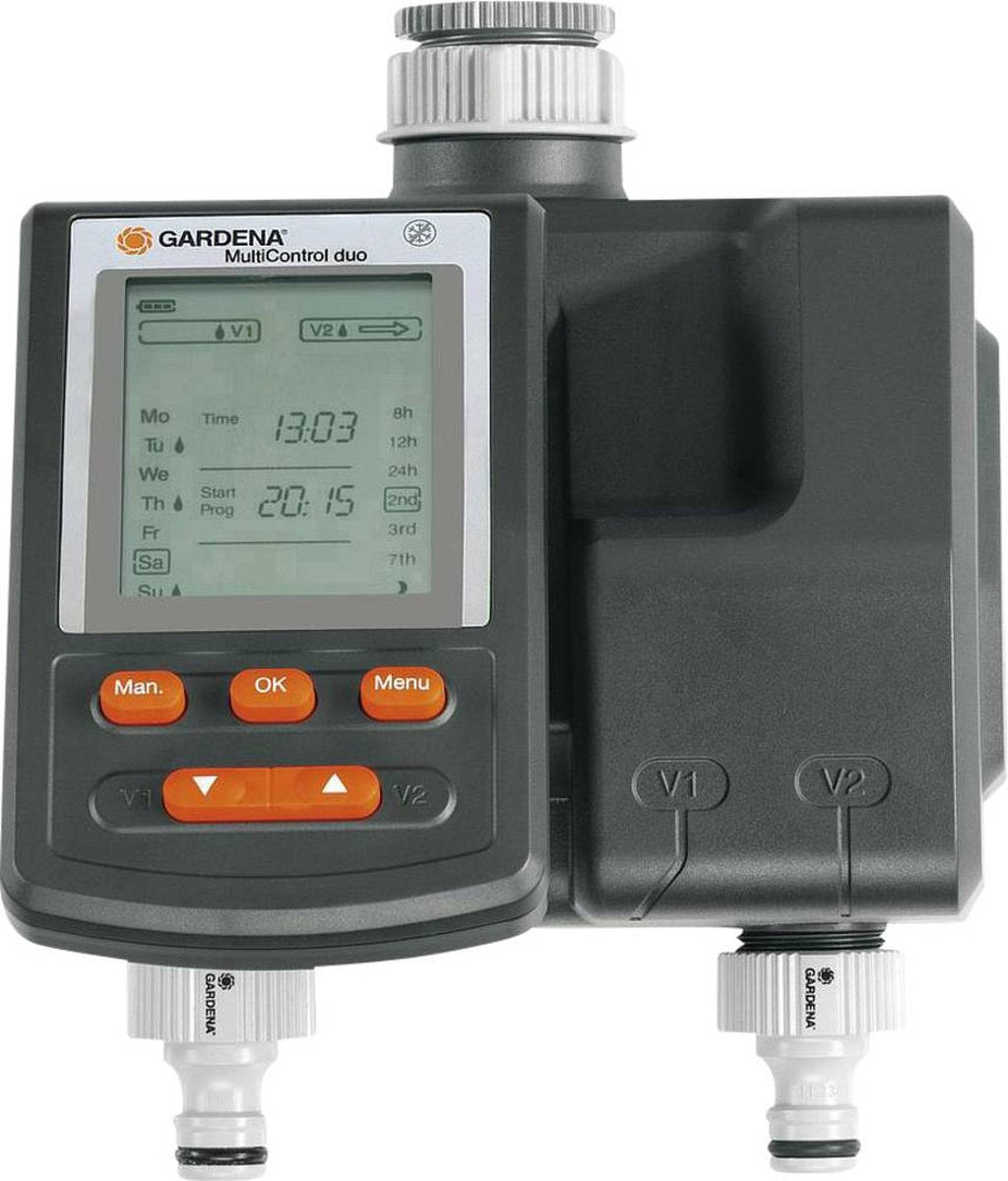  GARDENA Besproeiingsomputer MultiControl Duo - 3 Besproeiingen Per Dag - 1min Tot 3u 59min.