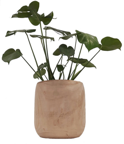  Mica Decorations Pia Bloempot - H31 X Ø31 Cm - Paulownia Hout - Lichtbruin