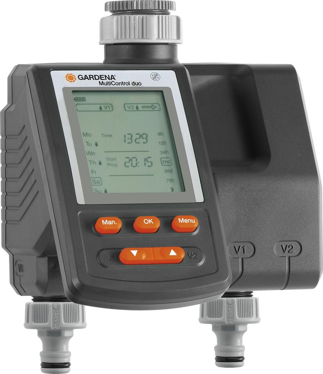  GARDENA Besproeiingsomputer MultiControl Duo - 3 Besproeiingen Per Dag - 1min Tot 3u 59min.