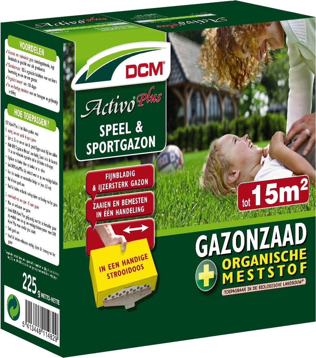  DCM Graszaad Activo Plus - Speel En Sportgazon - 0,225kg Voor 15m²