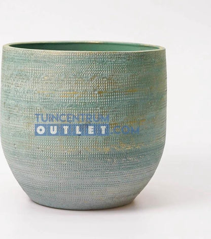  Tokio Bloempot Blauw Aqua D28 X H26 Cm - Nieuwe Collectie