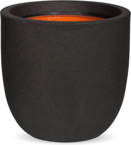 Capi Europe - Bloempot Bol Smooth NL - 35x34 - Zwart - Voor Binnen En Buiten - KBL932