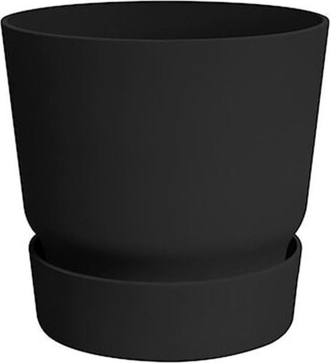  Elho Greenville Rond 40 - Grote Bloempot Voor Buiten - Gemaakt Van Gereycled Plastic - Ø 39.0 X H 36.8 Cm - Living Black