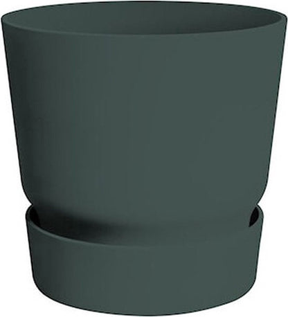  Elho Greenville Rond 30 - Grote Bloempot Voor Buiten - Gemaakt Van Gereycled Plastic - Ø 29.5 X H 27.8 Cm - Blad Groen
