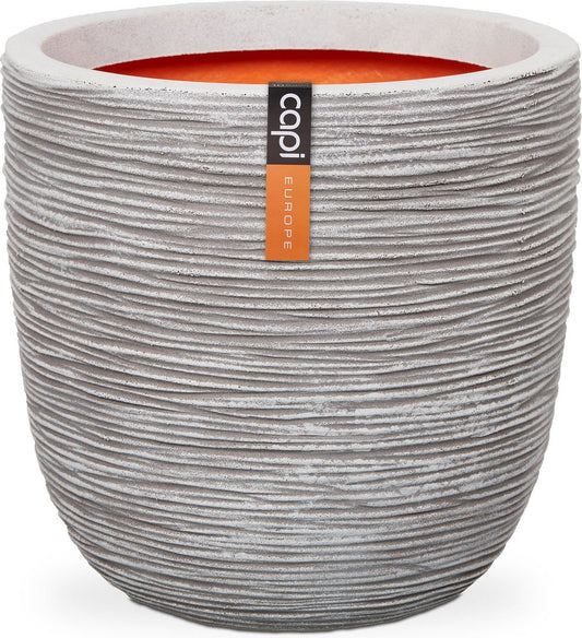  Capi Europe - Bloempot Bol Rib NL - 35x34 - Ivoor - Voor Binnen En Buiten - KOFI932