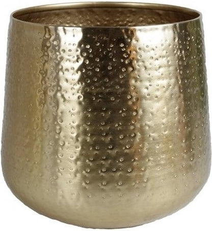  Gina Da - Bloempot - Karakter - Goud - Metaal - 15 Cm Hoog