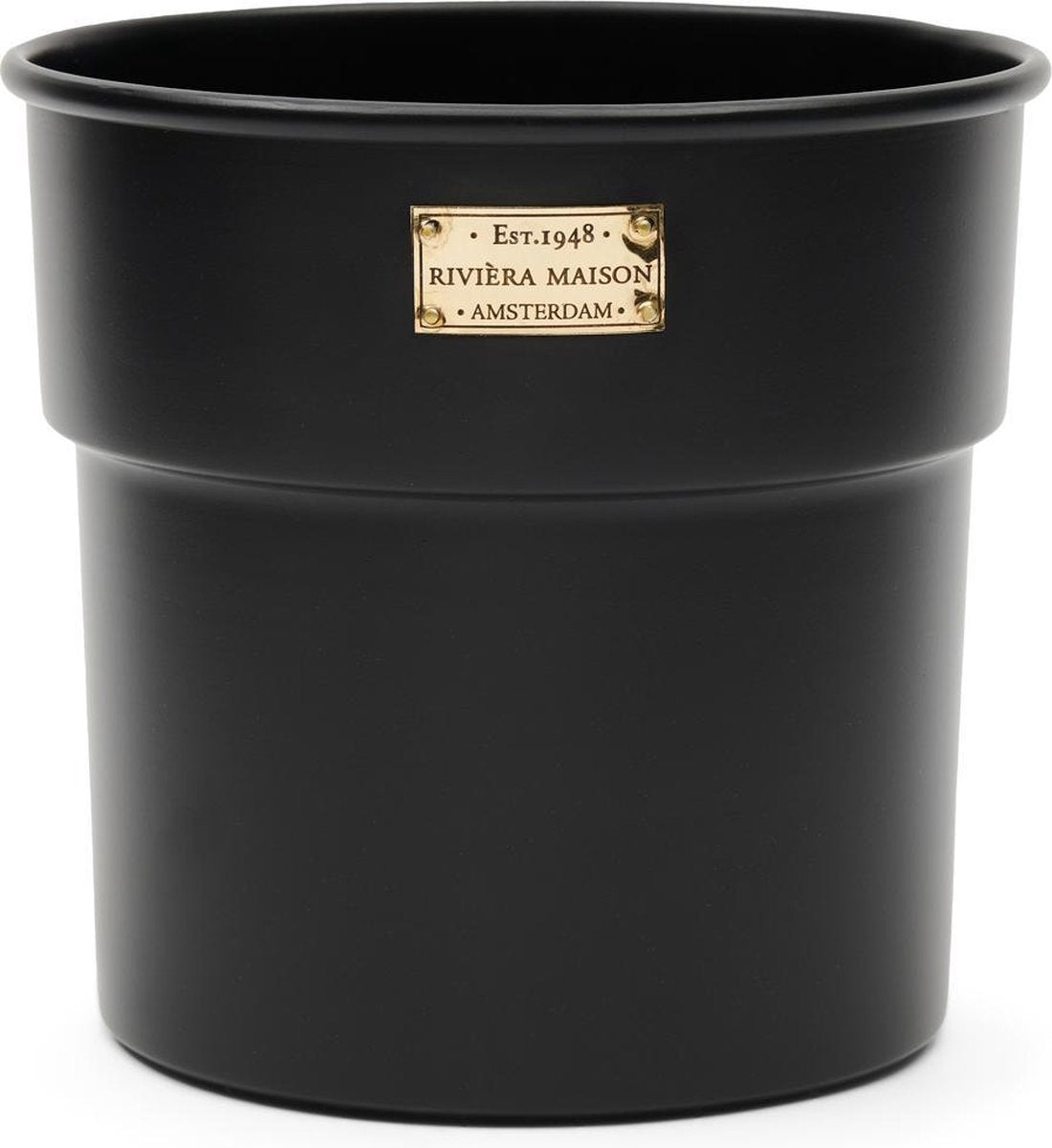  Riviera Maison Bloempot Voor Binnen Zwart - City Loft Flower Pot S