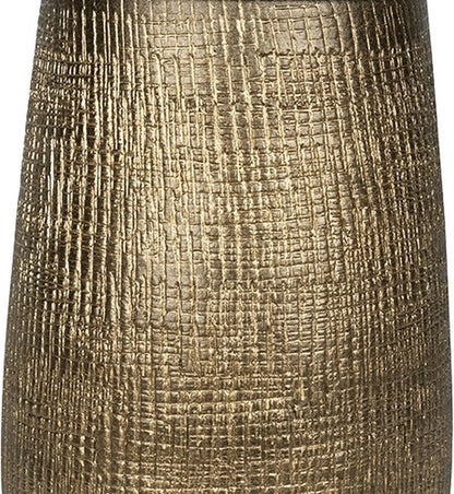 Merkloos Hoge Pot Ryan Shiny Gold 18x30 Cm Ronde Gouden Bloempot Voor Binnen