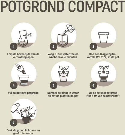  Pokon Kokos Potgrond Compact - 10l - Potgrond (universeel) - 60 Dagen Voeding - Alleen Water Toevoegen