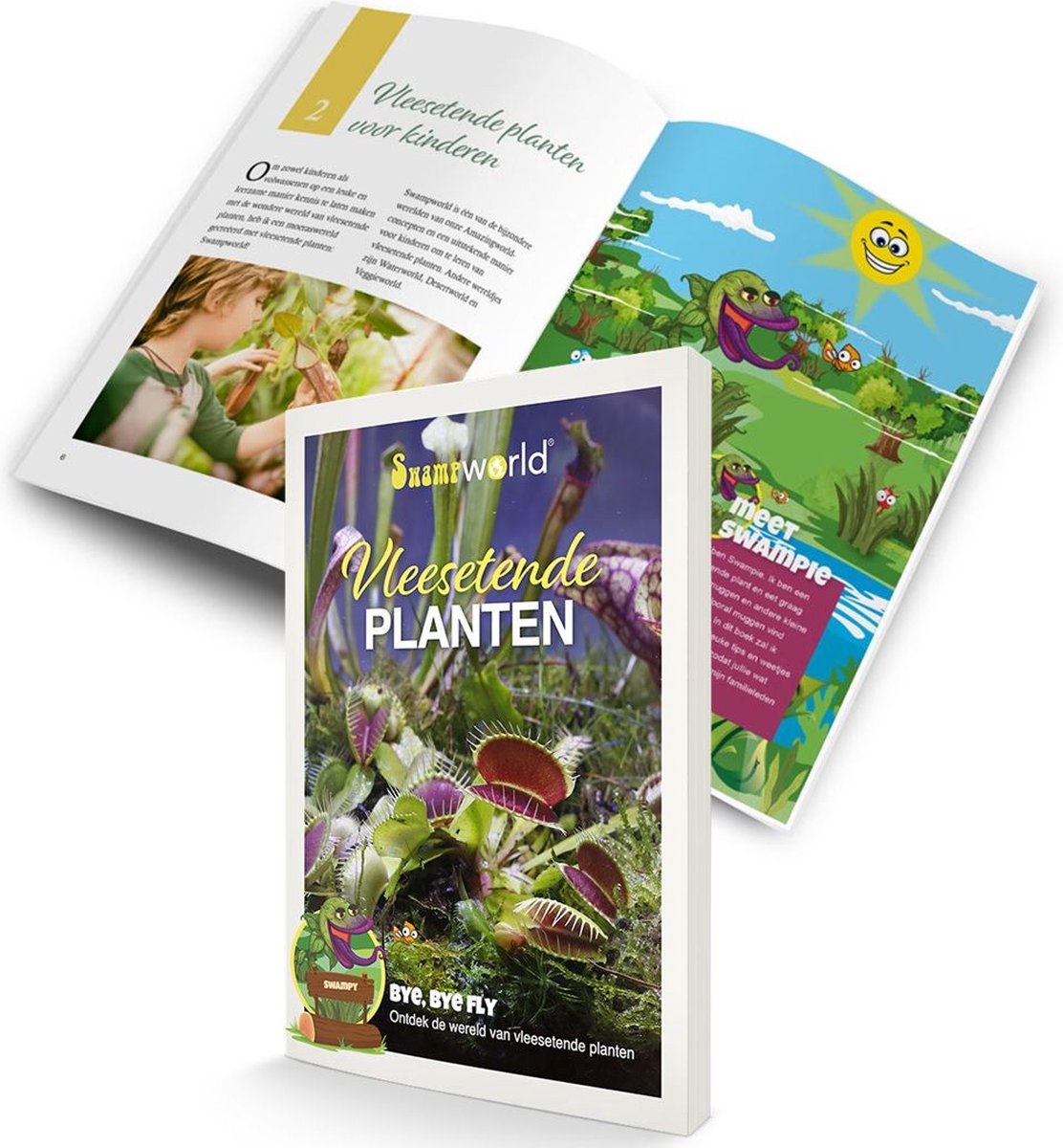  Swampworld Mini Terrarium Met LED Lamp - Vleesetende Plant - 1 Venus Vliegenvanger + Handige Watermeter - L12xB12xH15 Cm
