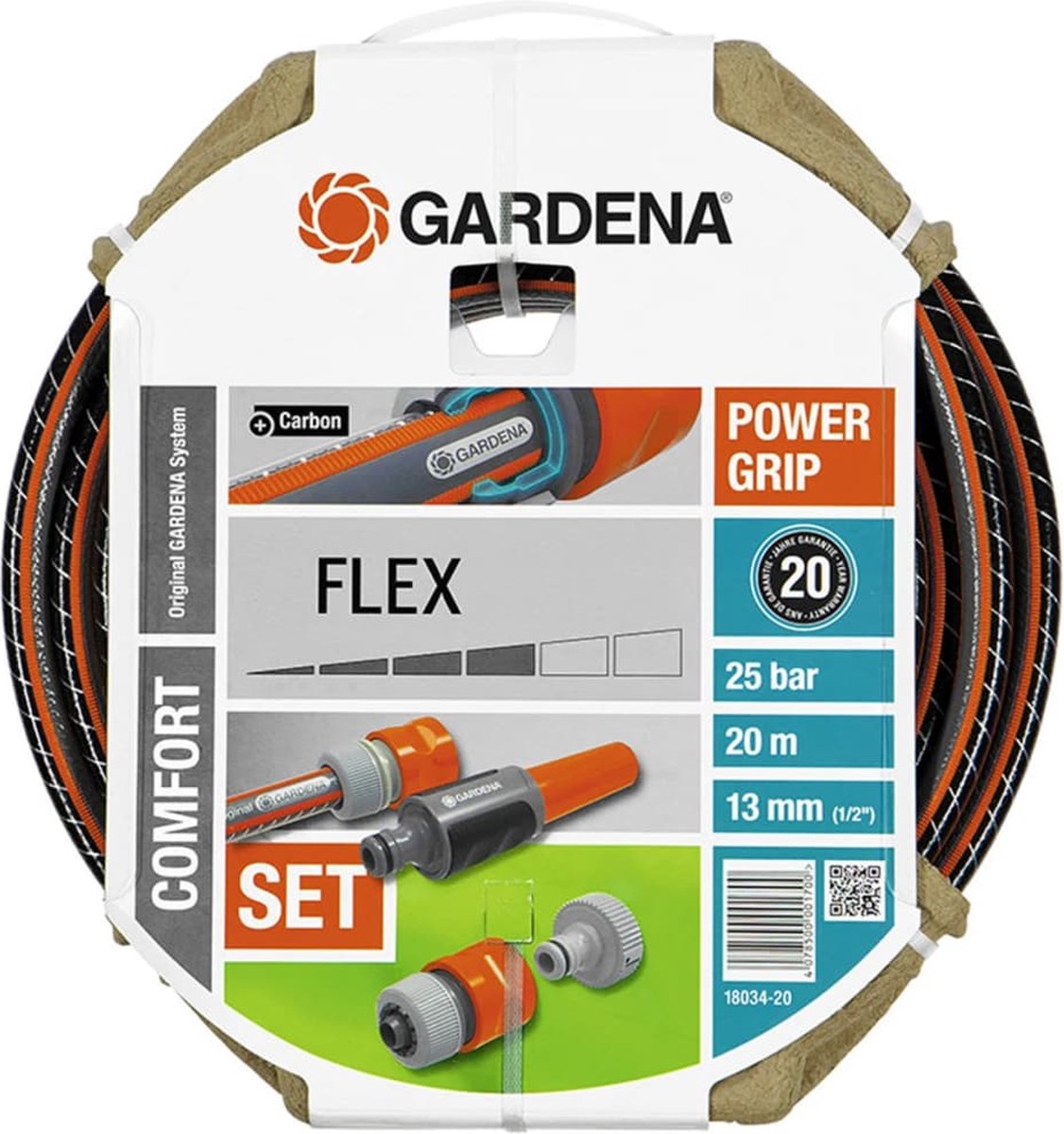  GARDENA - Comfort FLEX - 6-delige Tuinslangset Tuinslang - 20 Meter - 13 Mm