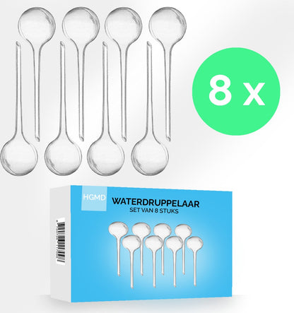  Waterdruppelaar Set Van 8 Stuks Voor Planten Transparant - Waterdruppelaar Voor Kamerplanten – Waterbol - Waterdruppelaar Voor Planten - Watergeefsysteem