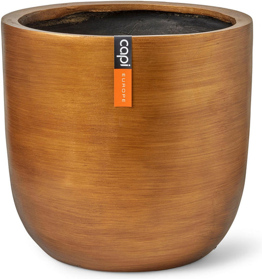  Capi Europe - Bloempot Bol Retro XL - 42x41 - Goud - Bloempot Voor Binnen - Opening ⌀36 - RTG933