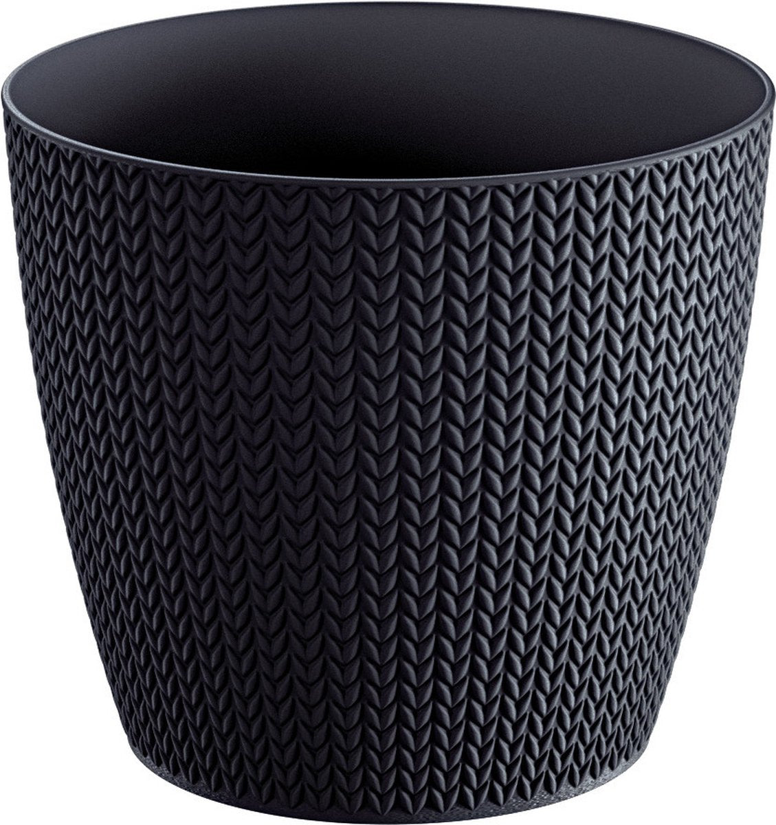 Prosperplast Set Van 3x Stuks Stijlvolle Plantenpotten/bloempotten Kunststof Dia 13 Cm En Hoogte 11 Cm In Het Antraciet Grijs Voor Binnen/buiten