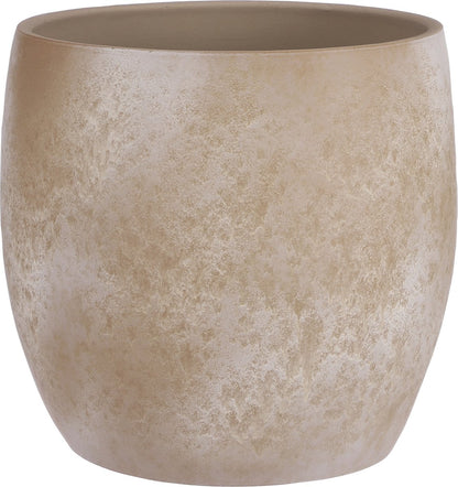  Mica Decorations Lester Bloempot - H31 X Ø33 Cm - Terracotta - Crème