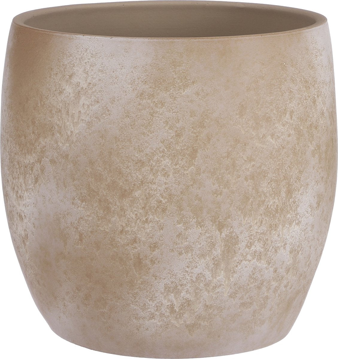  Mica Decorations Lester Bloempot - H31 X Ø33 Cm - Terracotta - Crème
