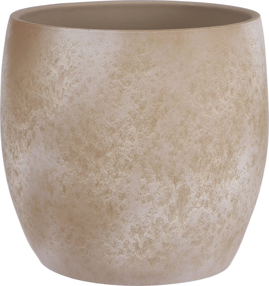  Mica Decorations Lester Bloempot - H31 X Ø33 Cm - Terracotta - Crème