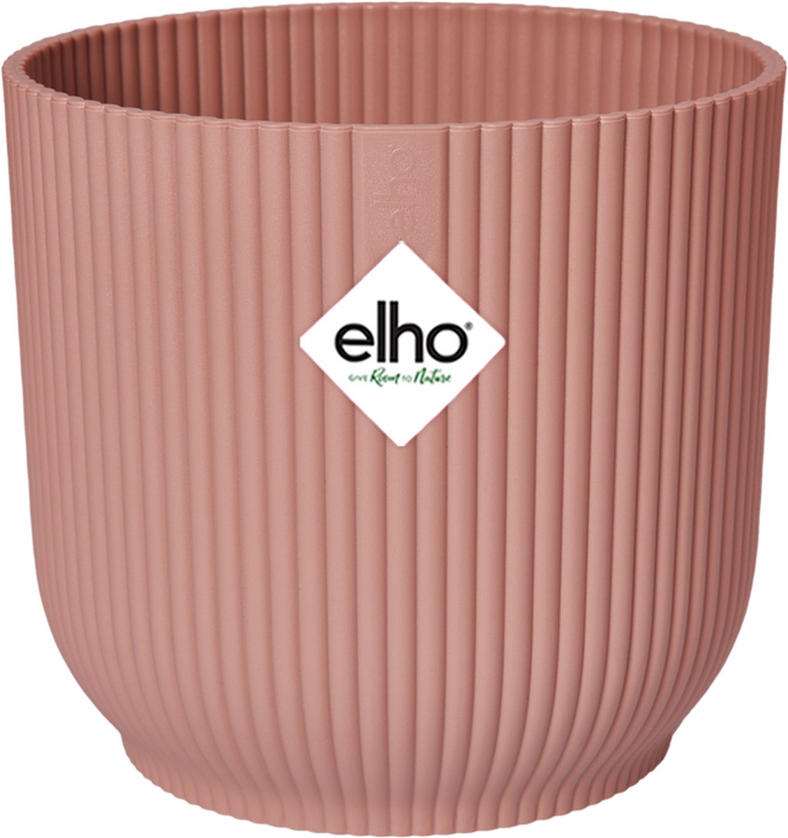  Elho Vibes Fold Rond 30 - Bloempot Voor Binnen - Ø 29.5 X H 27.2 Cm - Delicaat Roze