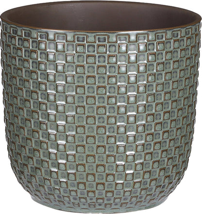  Mica Decorations Daan Bloempot - H17,5 X Ø19 Cm - Groen