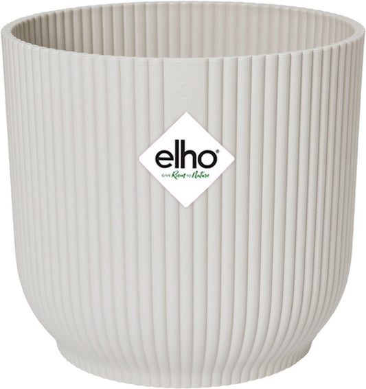  Elho Vibes Fold Rond Wielen 35 - Bloempot Voor Binnen - Ø 34.9 X H 32.4 Cm - Zijdewit