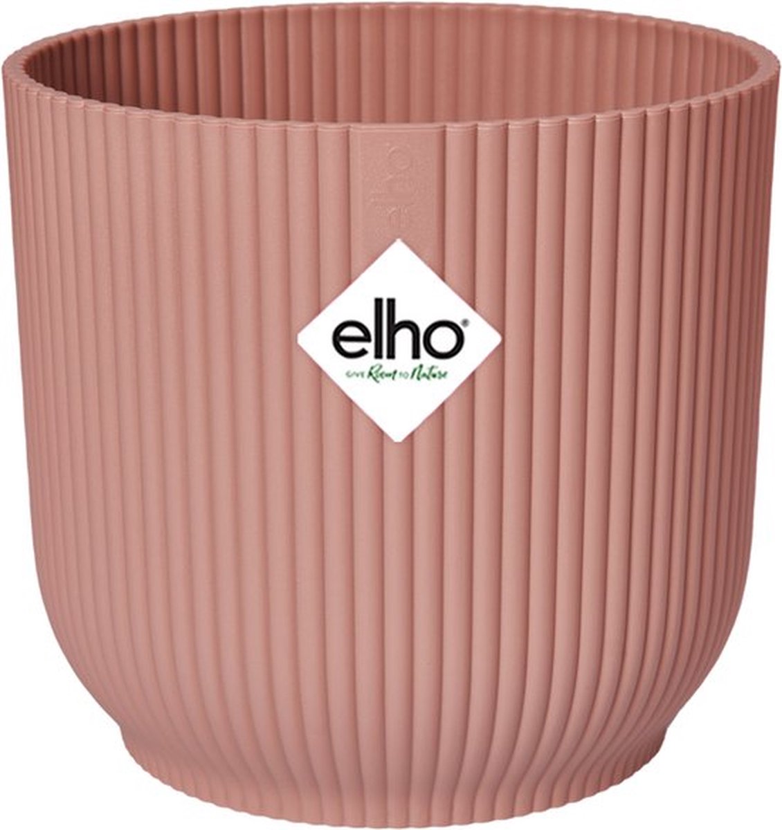  Elho Vibes Fold Rond 25 - Bloempot Voor Binnen - Ø 25.0 X H 23.0 Cm - Delicaat Roze