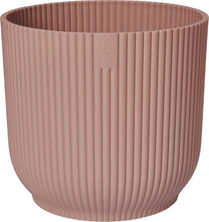  Elho Vibes Fold Rond Wielen 35 - Bloempot Voor Binnen - Ø 34.9 X H 32.4 Cm - Delicaat Roze