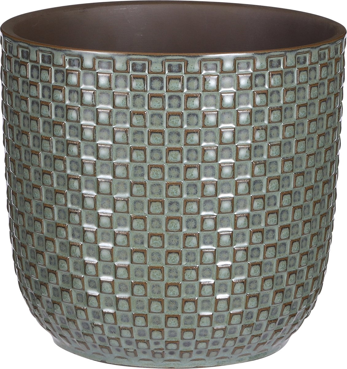  Mica Decorations Daan Bloempot - H17,5 X Ø19 Cm - Groen