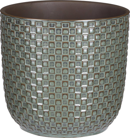  Mica Decorations Daan Bloempot - H17,5 X Ø19 Cm - Groen