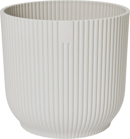  Elho Vibes Fold Rond 30 - Bloempot Voor Binnen - Ø 29.5 X H 27.2 Cm - Zijdewit