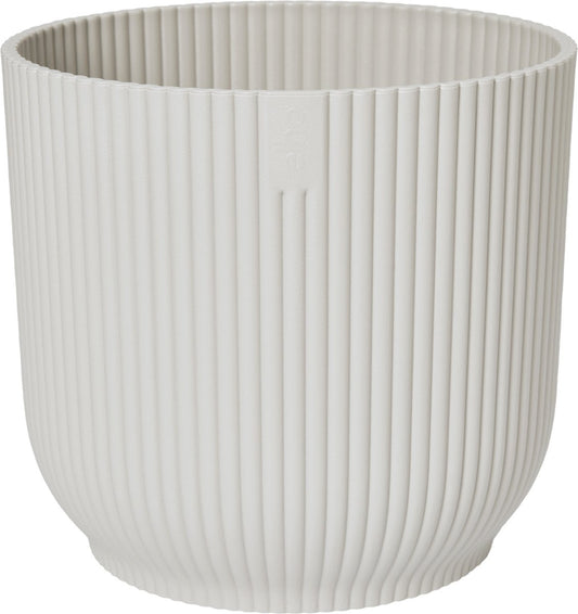  Elho Vibes Fold Rond 30 - Bloempot Voor Binnen - Ø 29.5 X H 27.2 Cm - Zijdewit