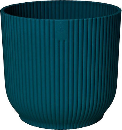  Elho Vibes Fold Rond Wielen 35 - Bloempot Voor Binnen - Ø 34.9 X H 32.4 Cm - Diepblauw