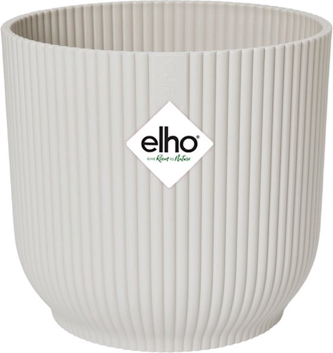  Elho Vibes Fold Rond 30 - Bloempot Voor Binnen - Ø 29.5 X H 27.2 Cm - Zijdewit