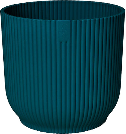  Elho Vibes Fold Rond 22 - Bloempot Voor Binnen - Ø 22.0 X H 20.2 Cm - Diepblauw