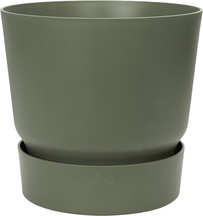  Elho Greenville Rond 30 - Grote Bloempot Voor Buiten - Gemaakt Van Gereycled Plastic - Ø 29.5 X H 27.8 Cm - Blad Groen