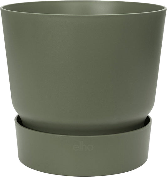 Elho Greenville Rond 30 - Grote Bloempot Voor Buiten - Gemaakt Van Gereycled Plastic - Ø 29.5 X H 27.8 Cm - Blad Groen