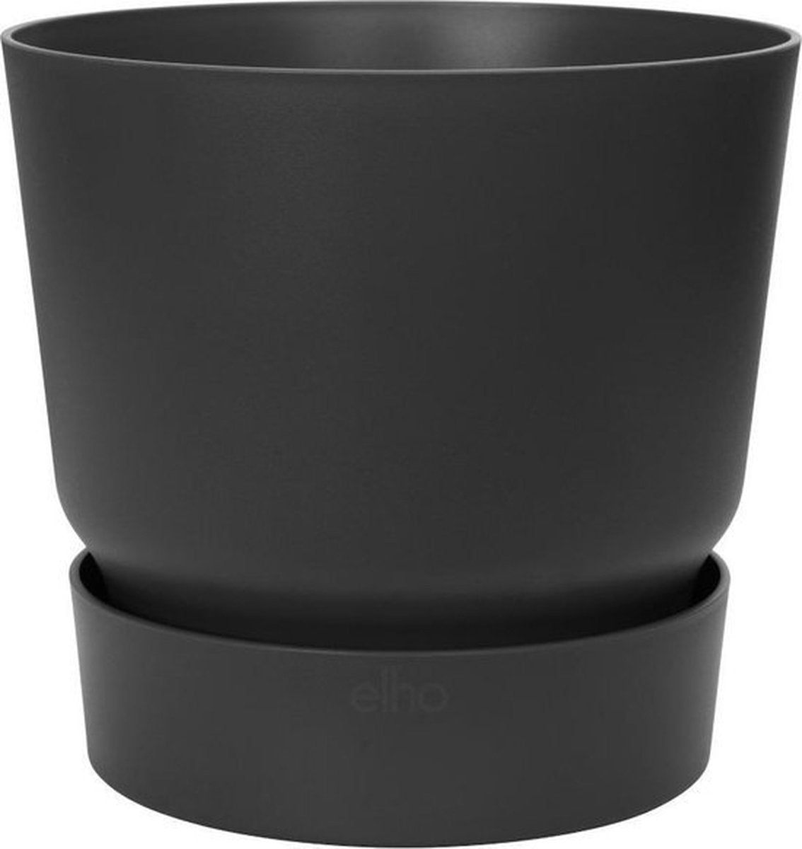  Elho Greenville Rond 30 - Grote Bloempot Voor Buiten - Gemaakt Van Gereycled Plastic - Ø 29.5 X H 27.8 Cm - Living Black
