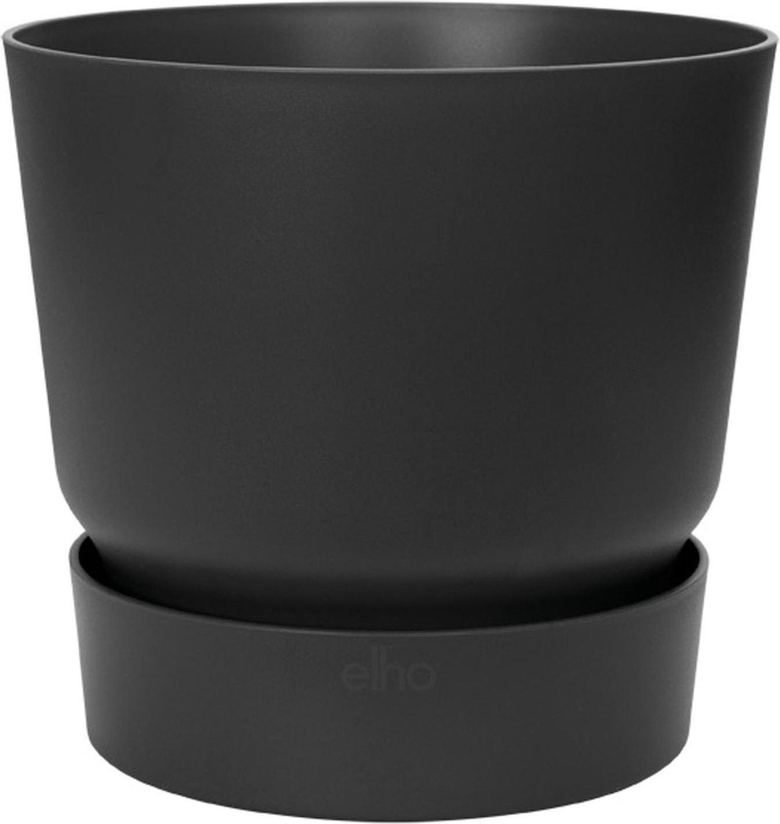  Elho Greenville Rond 40 - Grote Bloempot Voor Buiten - Gemaakt Van Gereycled Plastic - Ø 39.0 X H 36.8 Cm - Living Black