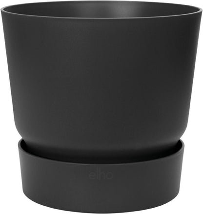 Elho Greenville Rond 40 - Grote Bloempot Voor Buiten - Gemaakt Van Gereycled Plastic - Ø 39.0 X H 36.8 Cm - Living Black